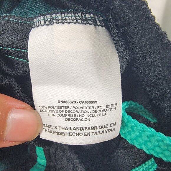 Nike Dri Fit Mens Large Black Green Athletic Shorts Casual Running Gym Training - Picture 6 of 12